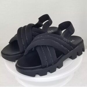 Juicy Couture Black Sandals with Chunky Sole and Adjustable Straps
